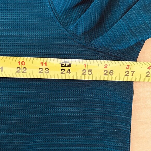 Haggar Men Polo Shirt Size 2XLT Long Sleeve Heather Blue Stretch Buttons Placket - Picture 7 of 10